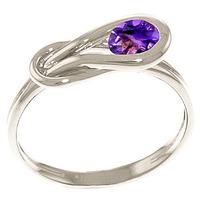 Amethyst San Francisco Ring 0.65ct in 9ct White Gold