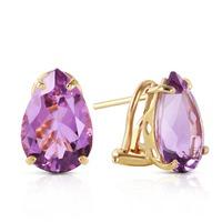 Amethyst Droplet Stud Earrings 10.0ctw in 9ct Gold