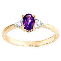 Amethyst and Diamond Allure Ring 0.45ct in 9ct Gold