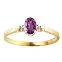 Amethyst and Diamond Allure Ring 0.45ct in 9ct Gold