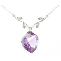 Amethyst and Diamond Pendant Necklace 10.75ct in 9ct White Gold