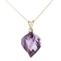 Amethyst and Diamond Pendant Necklace 10.75ct in 9ct Gold