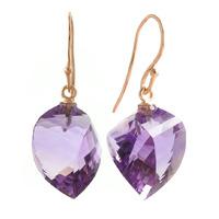 amethyst spiral briolette drop earrings 215ctw in 9ct rose gold