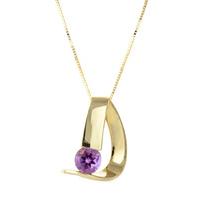 Amethyst Arc Pendant Necklace 1.0ct in 9ct Gold