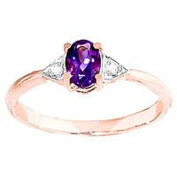 Amethyst and Diamond Allure Ring 0.45ct in 9ct Rose Gold