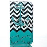 Anchor Painted PU Phone Case for Galaxy Grand Prime/Core Prime/J5/J7/J1