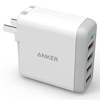 Anker 40W 4-Port USB Wall Charger PowerPort 4 for iPhone 7 6s Plus iPad Pro Air 2 mini Galaxy S7 S6 Edge Plus etc
