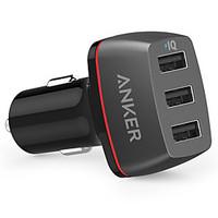 Anker 36W 3-Port USB Car Charger PowerDrive 3 for iPhone 7 6s Plus iPad Pro Air 2 Galaxy LG Nexus HTC and More