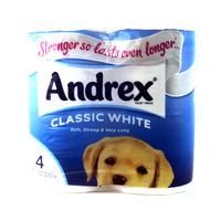 Andrex Toilet Tissue White 4 Rolls