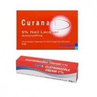 Antifungal Bargain Bundle Curanail 5% Nail Lacquer 3ml & Clotrimazole 1% Cream 20g
