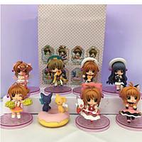 Anime Action Figures Inspired by Cardcaptor Sakura Sakura Kinomodo PVC 7 CM Model Toys Doll Toy 1set