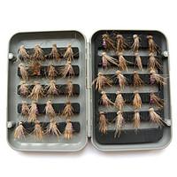 Anmuka High Quality Fly fishing Hooks 40pcs/box FLy Style Salmon Flies Trout Single Hook Dry Fly Fishing Lure