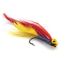 Anmuka 4pcs Wet Fly Lure Single Hook Various Colors Long Tail Fish Feather Hook Trout Fishing Dry Flies