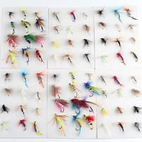 Anmnka 72 pcs/set Various Dry Fly Hooks Dry Flies 1g Fly Fishing