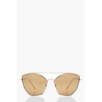 Angular Lens Sunglasses - gold