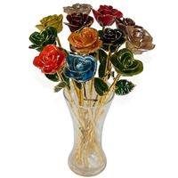 an out of this world years worth of 12inch gold trimmed roses