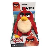 angry birds large clip on soft toy red