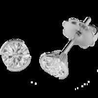 An elegant pair of Round Brilliant Cut diamond earrings in 18ct white gold (In stock)