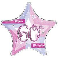 Anagram 19 Inch Star Foil Balloon - Pink Shimmer 60