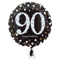 Anagram 18 Inch Circle Foil Balloon - Sparkling Birthday 90
