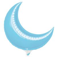 Anagram 26 Inch Crescent Foil Balloon - Pastel Blue