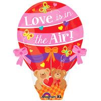 anagram 18 inch heart foil balloon love is in the air