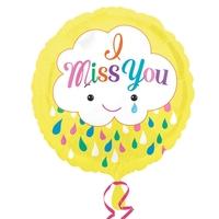 Anagram 18 Inch Circle Foil Balloon - Miss You Cloud