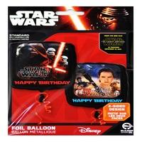 Anagram 18 Inch Square Foil Balloon - Star Wars Episode Vii Happy Birthday