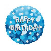 anagram 18 inch holo everts foil balloon birthday blue