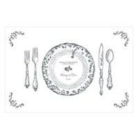 Antique Chic Personalised Paper Place Mat - Table Setting