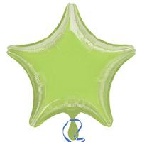 Anagram 19 Inch Star Foil Balloon - Lime Green