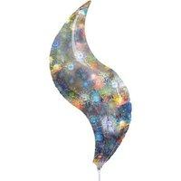 Anagram 19 Inch Curve Foil Balloon - Holo Fireworks