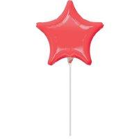 anagram 4 inch star foil balloon red