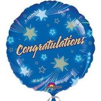 Anagram 18 Inch Circle Foil Balloon - Shooting Star Congratulations