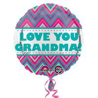 Anagram 18 Inch Circle Foil Balloon - Love You Grandma