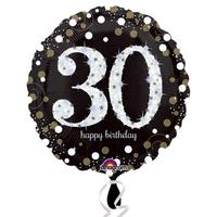 anagram 18 inch circle foil balloon sparkling birthday 30
