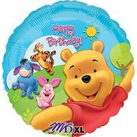 Anagram 18 Inch Circle Foil Balloon - Pooh & Friends Sunny Birthday