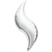 anagram 36 inch curve foil balloon silver