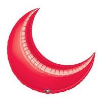 anagram 35 inch crescent foil balloon red