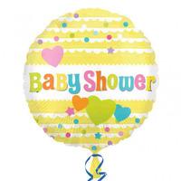 Anagram 18 Inch Circle Foil Balloon - Baby Shower Yellow