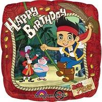 Anagram 18 Inch Square Foil Balloon - Jake & Neverland Pirates Happy Birthday