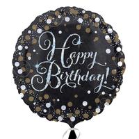 anagram 18 inch circle foil balloon sparkling happy birthday