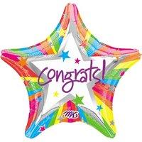 anagram 18 inch star foil balloon rainbow congrats