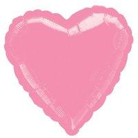 Anagram 18 Inch Heart Foil Balloon - Pastle Pink/pastle Pink