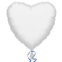 Anagram 18 Inch Heart Foil Balloon - White/white