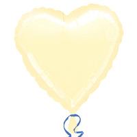 Anagram 18 Inch Heart Foil Balloon - Ivory