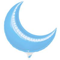 Anagram 35 Inch Crescent Foil Balloon - Pastel Blue