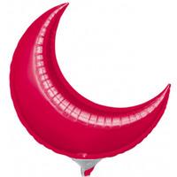Anagram 10 Inch Crescent Foil Balloon - Red