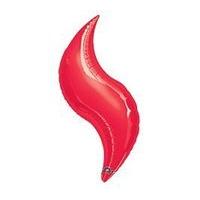 anagram 15 inch curve foil balloon red