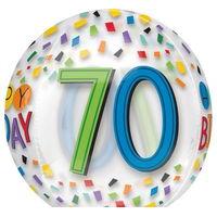 Anagram Supershape Orbz - Happy 70th Birthday Rainbow